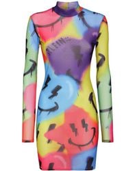 Philipp Plein - Minikleid Mit Logo-Print - Lyst