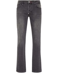 Philipp Plein - Supreme Iconic Low-rise Straight-leg Jeans - Lyst