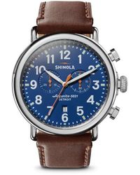 Shinola - The Runwell Chronograph Horloge - Lyst