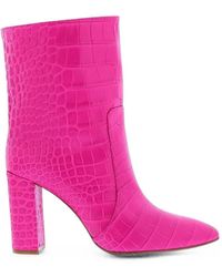 Toral Shoes - Siberia Croc-Effect Leather Ankle Boots - Lyst