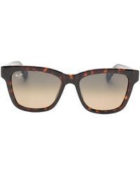 Maui Jim - Tortoiseshell-Effect Square-Frame Sunglasses - Lyst