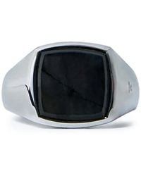 Tom Wood - Sterling Larvikite Signet Ring - Lyst