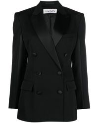 Lanvin - Double-breasted Tailored Blazer - Lyst