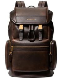 Michael Kors - Hudson Burnished Leather Backpack - Lyst