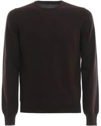 GIUUNO - Round-Neck Long-Sleeve Sweater - Lyst
