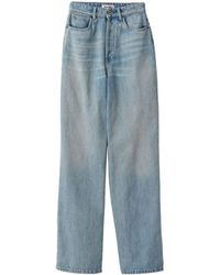 Miu Miu - Cotton Wide-leg Jeans - Lyst