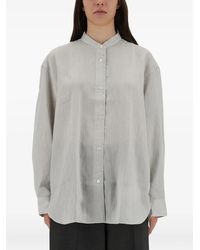 Studio Nicholson - Kraagloze Gestreepte Top - Lyst