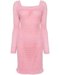 Tom Ford - Open-Knit Square-Neck Minidress - Lyst