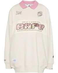 Aape By A Bathing Ape - Logo-Embellished Polo Sweatshirt - Lyst
