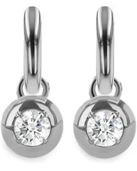 Pragnell - Small Skimming Stone ダイヤモンド ピアス 18kホワイトゴールド - Lyst