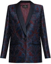 Etro - Blazer Con Stampa Paisley - Lyst