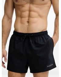 ARMANI EXCHANGE - Logo-Print Drawstring Swim Shorts - Lyst