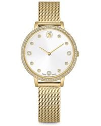 Swarovski - Clarica 35Mm Crystal Bezel Mesh Strap Watch - Lyst
