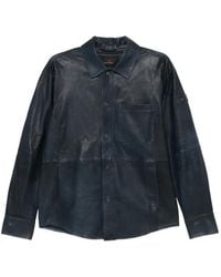 Peuterey - Todd buttoned leather jacket - Lyst
