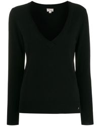 Temperley London Deep V-neck Top - Black