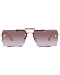 Versace - Occhiali Da Sole Con Placca Logo - Lyst
