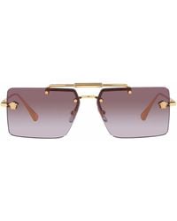 Versace - Gafas de sol con placa del logo - Lyst