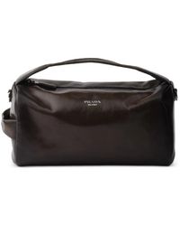 Prada - Leather Zipper Shoulder Bag - Lyst