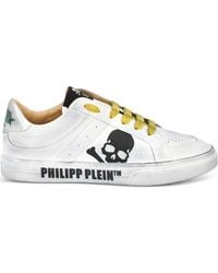 Philipp Plein - スカル ローカット レザースニーカー - Lyst