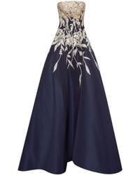 Oscar de la Renta - Crystal-embellished Strapless Gown - Lyst