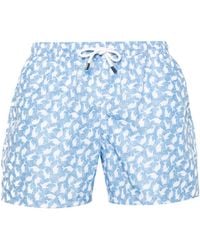 Fedeli - Madeira Foca-pattern Swim Shorts - Lyst