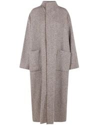 Dusan - High-Neck Herringbone Coat - Lyst