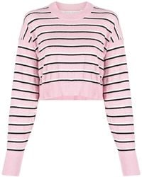 Palm Angels - Striped Cropped Jumper - Lyst