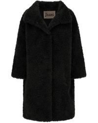Herno - Lapel-Collar Faux-Fur Coat - Lyst