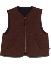 Bimba Y Lola - Dark-Chocolate Reversible Padded Vest - Lyst