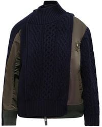 Sacai - Veste À Empiècements En Maille Torsadée - Lyst