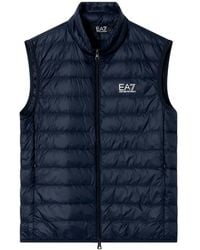 EA7 - Logo Down Vest - Lyst