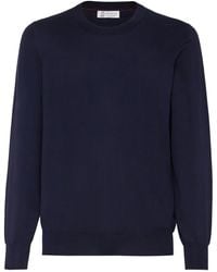 Brunello Cucinelli - Pullover Mit Rundem Ausschnitt - Lyst