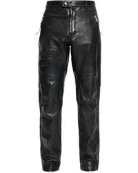 DSquared² - X Ducati Zip Leather Trousers - Lyst