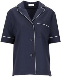 P.A.R.O.S.H. - Button-Down Short-Sleeve Wool Shirt - Lyst