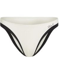 KARL LAGERFELD - Signature Cheeky Bikini Bottoms - Lyst