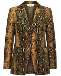 Diane von Furstenberg - Charlie Snake-Print Single-Breasted Blazer - Lyst