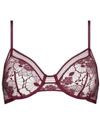 Eres - Chataigne Floral-Lace Full-Cup Bra - Lyst