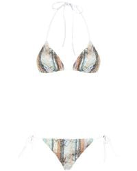 Missoni - Zigzag Pattern Sequins-Detail Bikini Set - Lyst