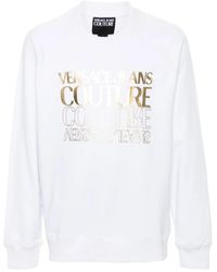 Versace Jeans Couture - Logo-Print Cotton Sweatshirt - Lyst