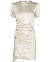 Rabanne - Robe Short Dress Silver/gold - Lyst