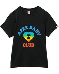 AAPE BY A BATHING AP - Heart Logo Graphic T-Shirt - Lyst