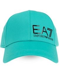 EA7 - Logo-lettering Baseball Cap - Lyst