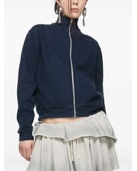 Acne Studios - Logo-Embroidered Zip-Up Sweatshirt - Lyst
