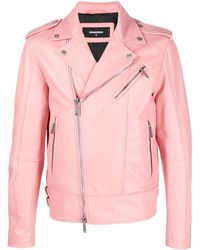 DSquared² - Giacca biker in pelle - Lyst