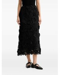Munthe - Pomi Floral Lace Midi Skirt - Lyst