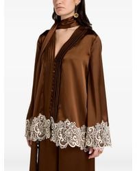 Vasiliki - Haneen Lace Pleated Top - Lyst
