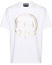 Versace Jeans Couture - Logo-Print Cotton T-Shirt - Lyst