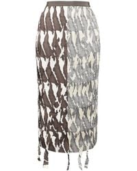 JNBY - Fringed-Edge Midi Skirt - Lyst