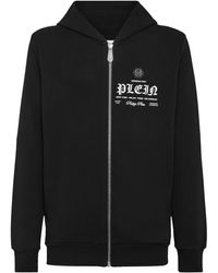 Philipp Plein - Logo-Print Zipped Hoodie - Lyst