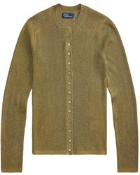 Polo Ralph Lauren - Ribbed Metallic Cardigan - Lyst
